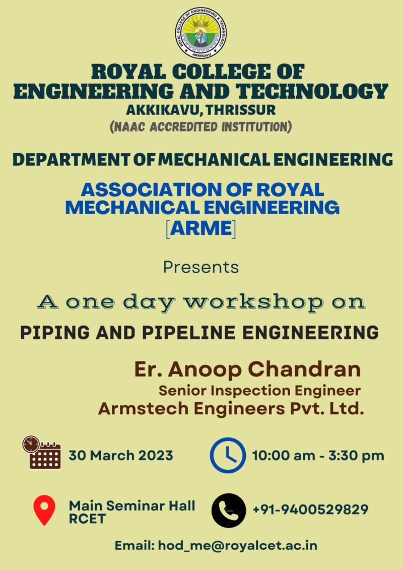 Association of Royal Mechanical Engineering – ROYAL COLLEGE OF ...