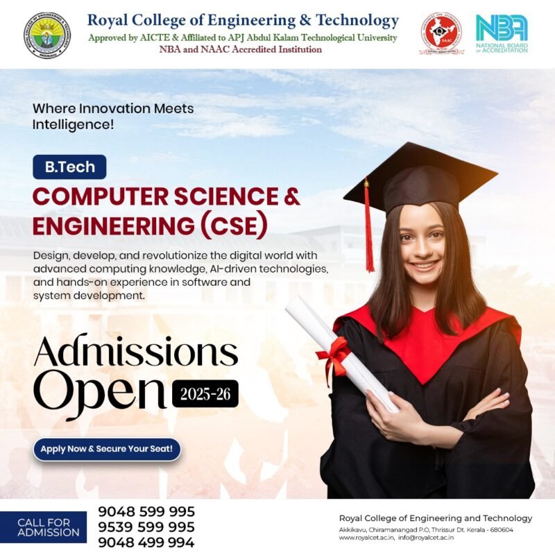 Admission Open for BTech Computer Science and Engineering – ROYAL ...