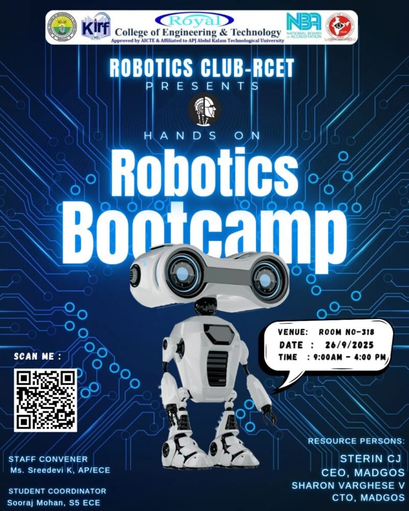 Hands On Robotics Bootcamp – ROYAL COLLEGE OF ENGINEERING AND TECHNOLOGY